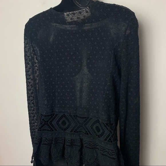 Jen's Pirate Booty Black Lace Knit Top - Picture 9 of 10